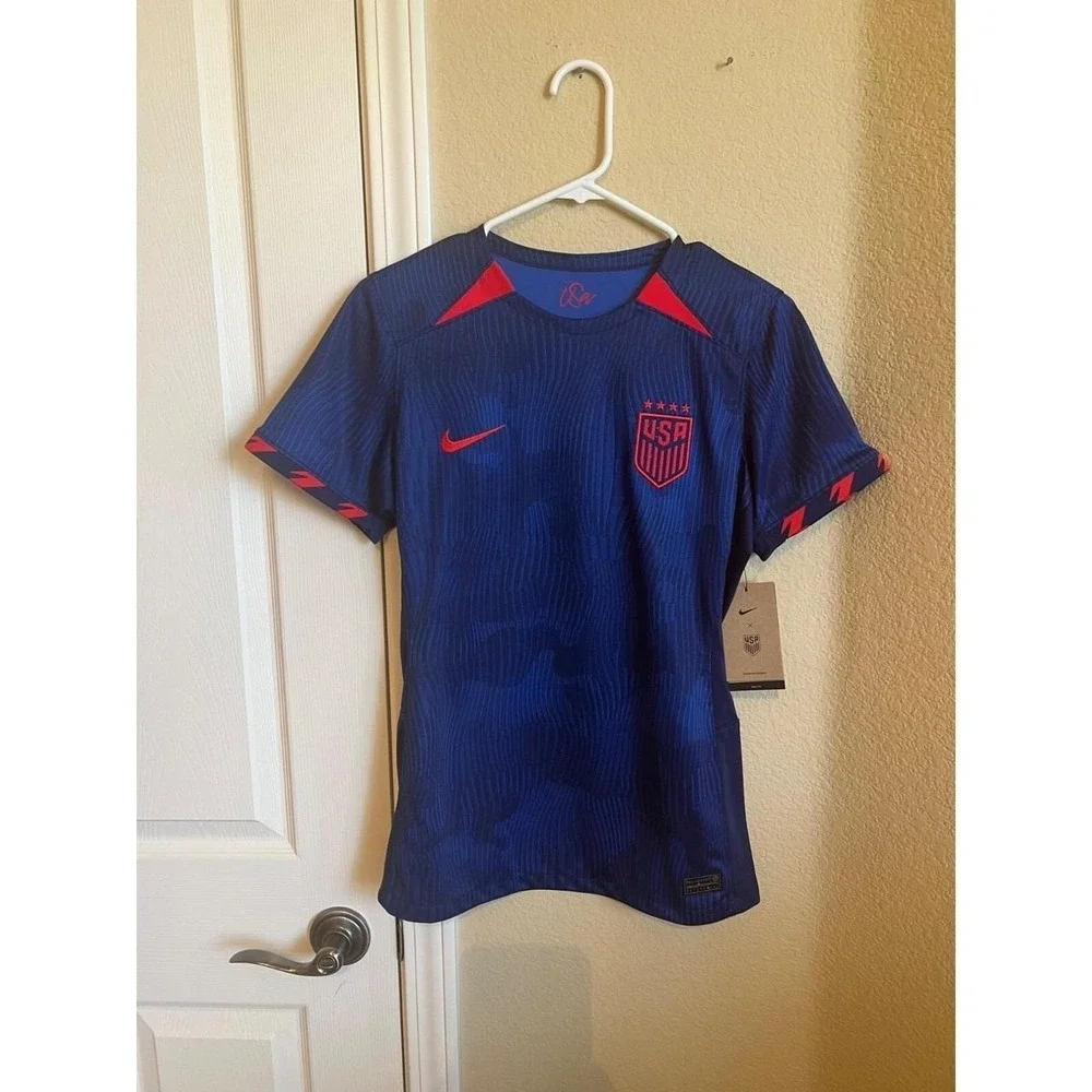 Nike USWNT 2022/23 Match Away Jersey Womens XL Blue Red Soccer DN0622-493 NEW